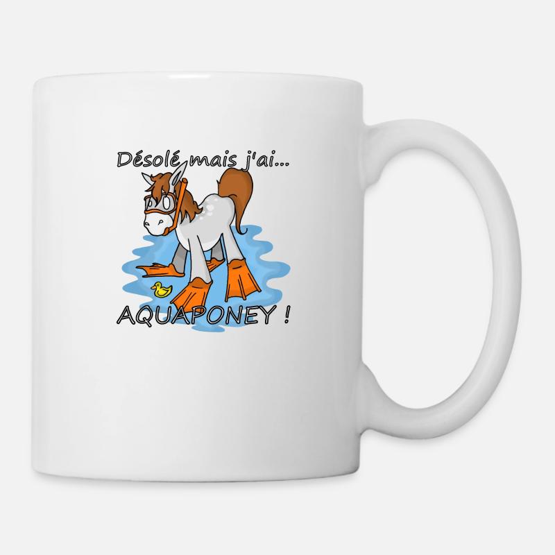 désolé mais j'ai aqua poney! - Mug blanc - blanc