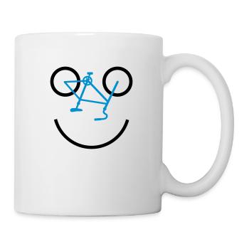 bicycle smiley - Mug - white - Right