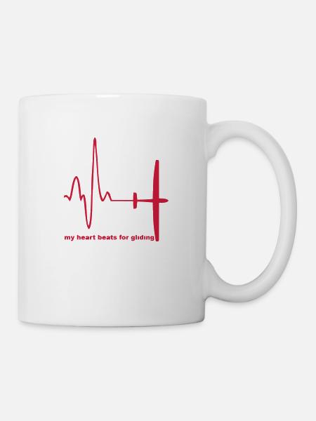 heartbeat gliding - Tasse - Weiß