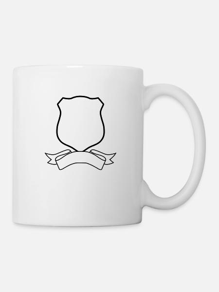 Badge and scroll - Mug - white