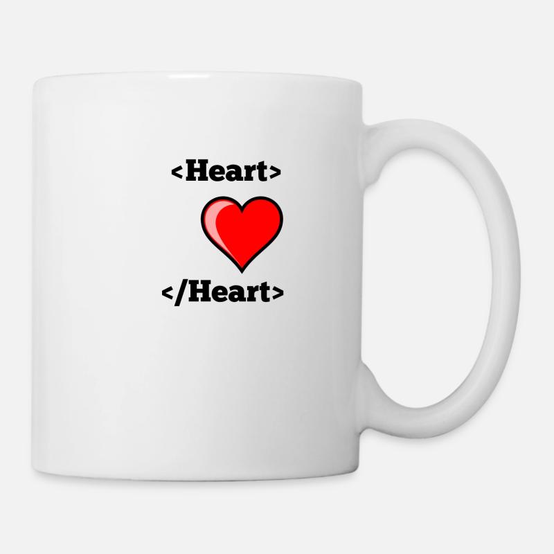 Html Heart - Mug blanc - blanc