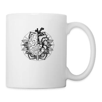 peace, brain & heart - Mug blanc - blanc - Droite