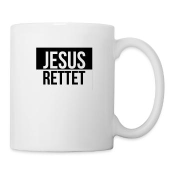 Jesus rettet - Tasse - Weiß - Rechts