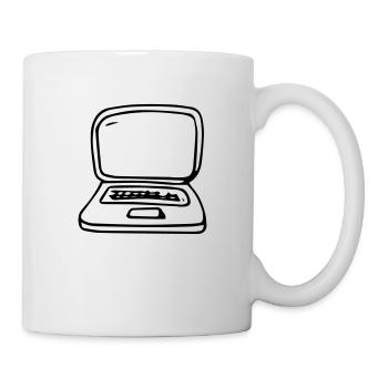 Laptop,Computer,Anzeige,Internet,digital,tragbar - Tasse - Weiß - Rechts