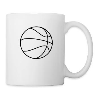 ballon de basket,rond,formes,jeux - Mug blanc - blanc - Droite