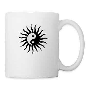 Yin Yang Sonne Symbol Zeichen - Tasse - Weiß - Rechts