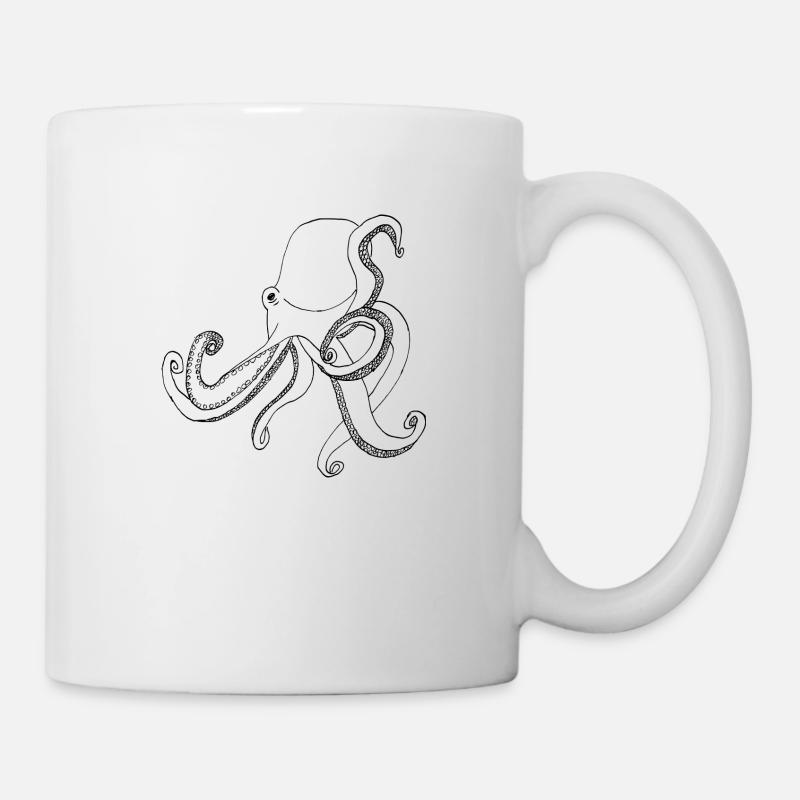 Oktopus - Tasse - Weiß