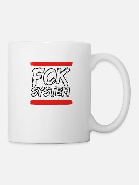 FCK SYSTEM - Tasse - Weiß