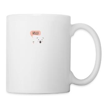 Niedlicher Eisbär, Cute Polarbear Winter Design - Tasse - Weiß - Rechts