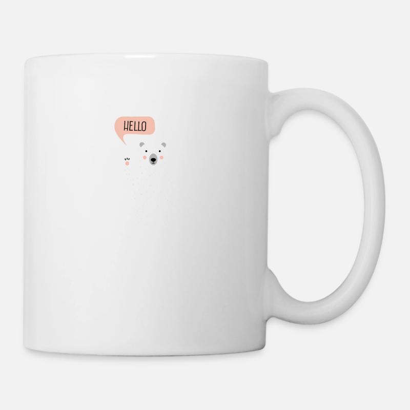 Cute Winter Polar Bear Illustration - Mug - white
