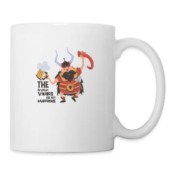 Die besoffenen Wikinger sind nicht gefährlich-Spaß - Tasse - Weiß - Rechts