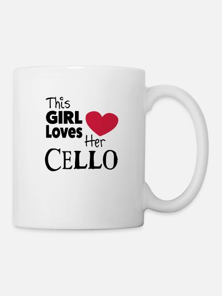 This Girl Loves Her Cello - Mug blanc - blanc