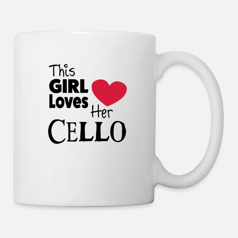 This Girl Loves Her Cello - Mug blanc - blanc