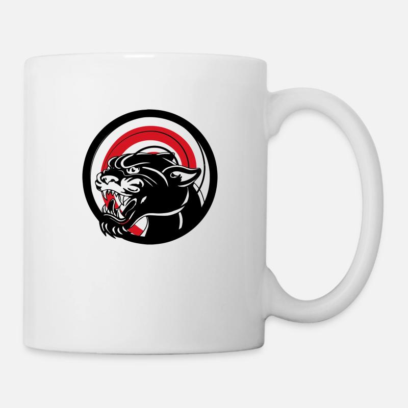 BLACK ANIMAL JUNGLE WILD CAT - Mug - white