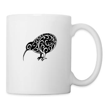 Neuseeland: Kiwi in schwarz - Tasse - Weiß - Rechts