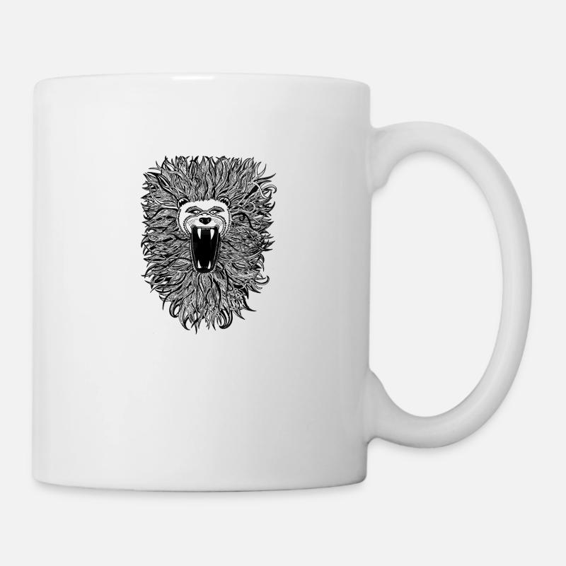 wilden Löwen - Tasse - Weiß