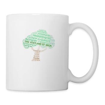 Vogtland Orte grün - Tasse - Weiß - Rechts