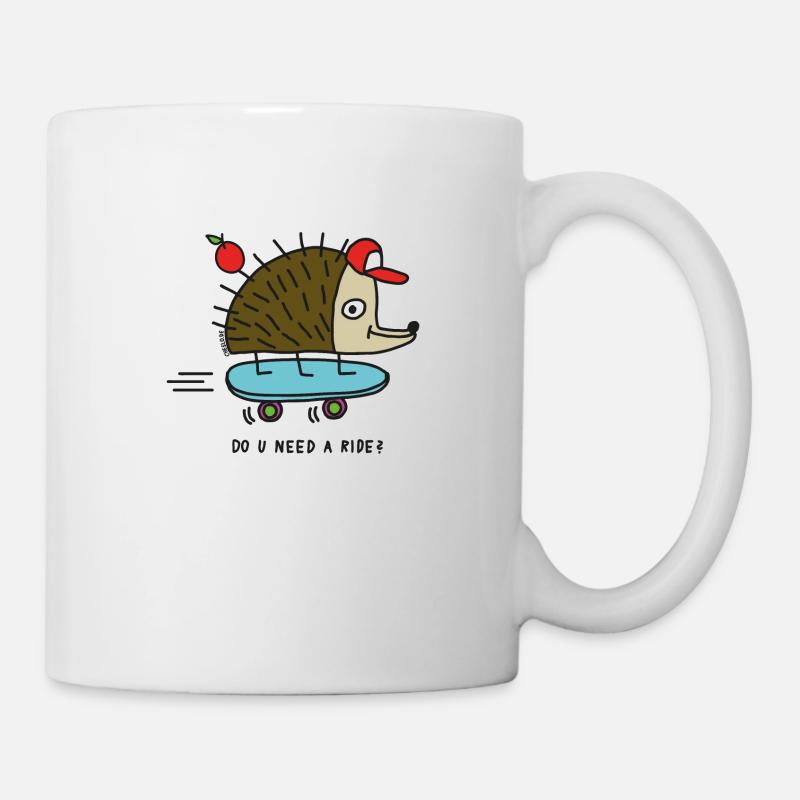 Skater Igel par cheslo - Mug blanc - blanc