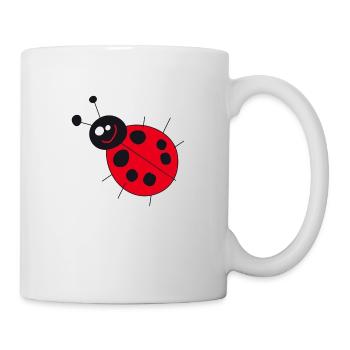 Marienkäfer - Tasse - Weiß - Rechts