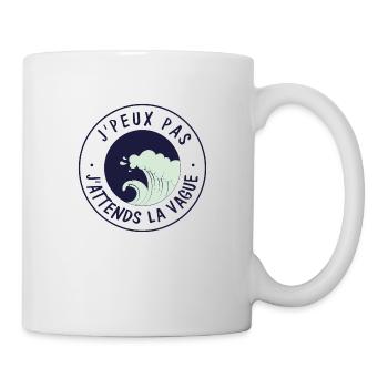 Je peux pas j'attends la vague - Mug blanc - blanc - Droite