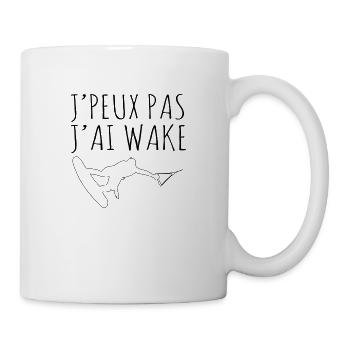 Je peux pas j'ai wake - Mug blanc - blanc - Droite