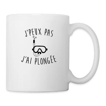 Je peux pas j'ai plongée - Mug blanc - blanc - Droite