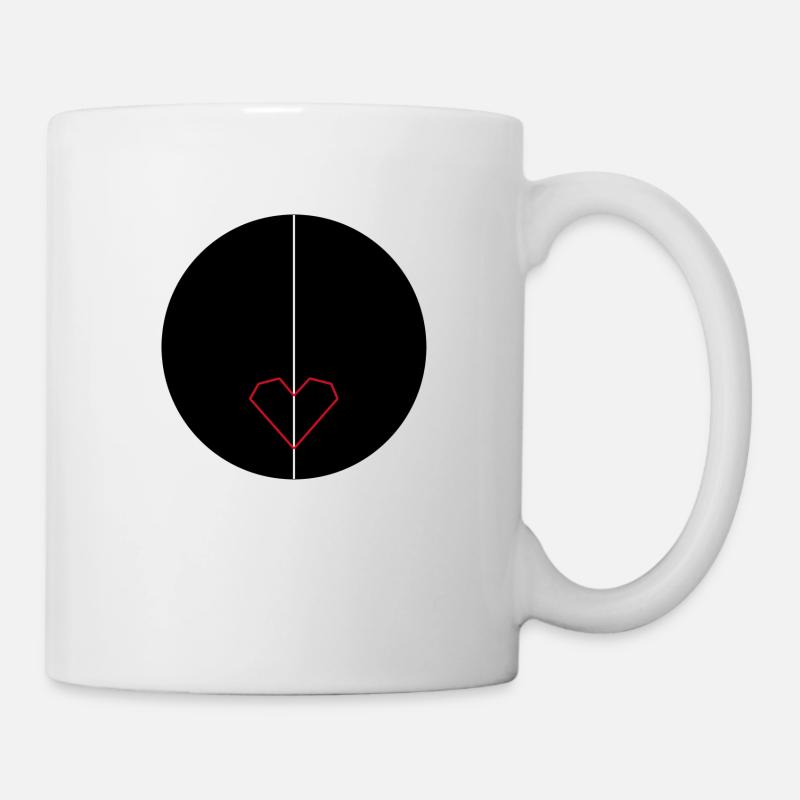 Black_heart, ou tout au moins un rouge? - Mug blanc - blanc