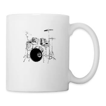 Drums argent - Mug blanc - blanc - Droite