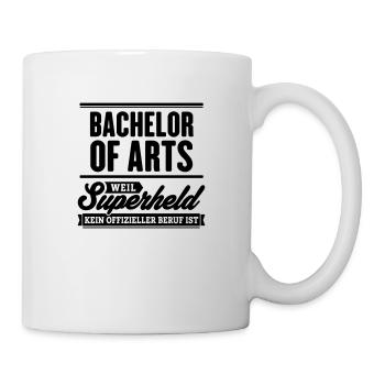 Superheld Bachelor of Arts - Tasse - Weiß - Rechts