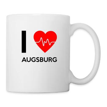 I Love Augsburg - Ich liebe Augsburg - Tasse - Weiß - Rechts