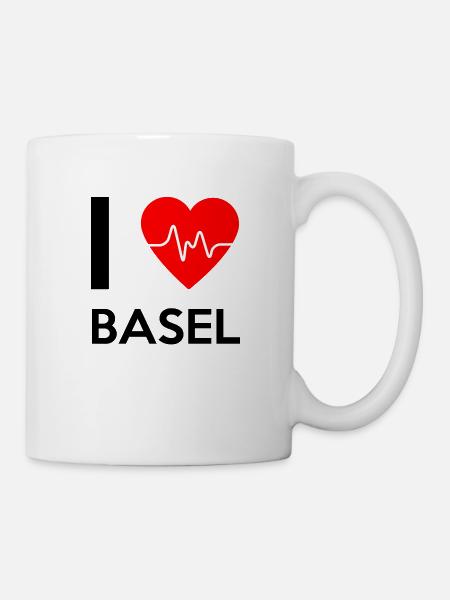J'aime Basel - I Love Basel - Mug blanc - blanc