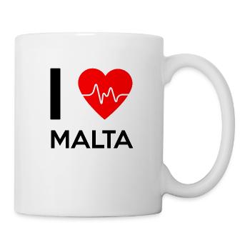 I Love Malta - Ich liebe Malta - Tasse - Weiß - Rechts