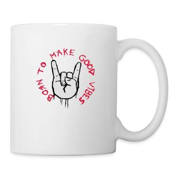 good vibes (metalhand) - Mug blanc - blanc - Droite