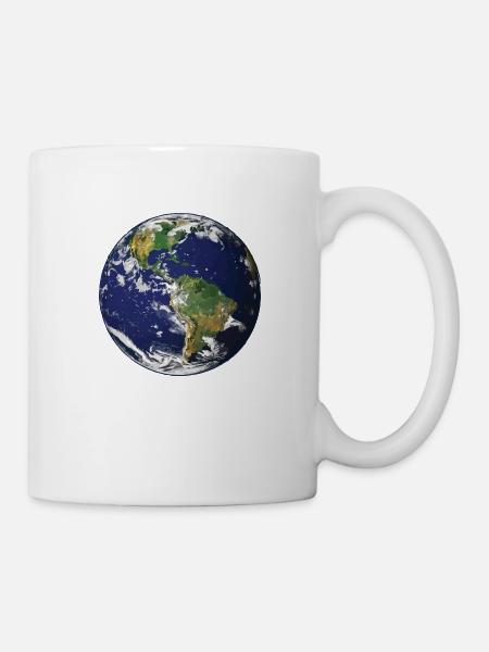 Planet Erde - Tasse - Weiß
