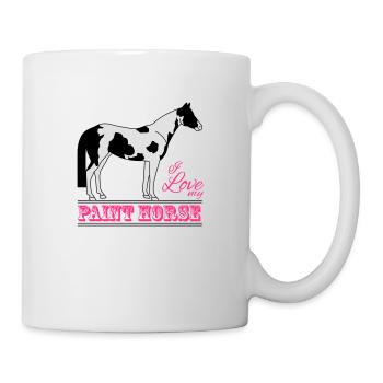 I love my paint horse - Mug blanc - blanc - Droite