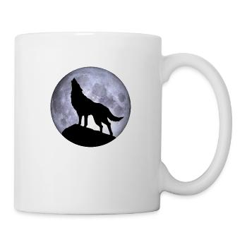 Wolf full moon Halloween night nightmare nightmare - Mug - white - Right