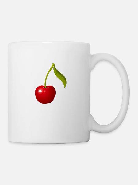 Kirsche - Tasse - Weiß