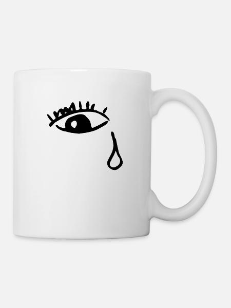 Pleurer oeil - Mug blanc - blanc