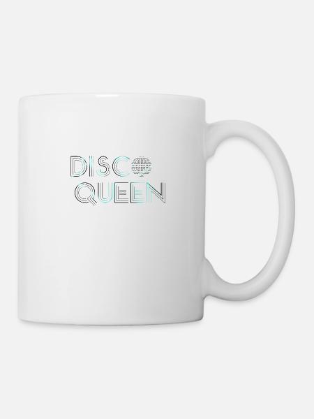 Disco Queen Neon Blue - Tasse - Weiß