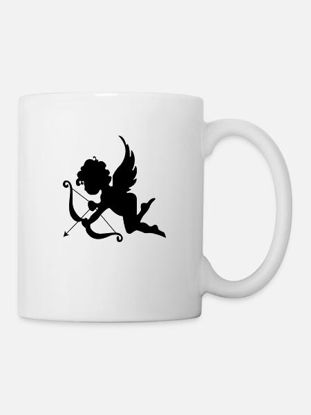 Amor Engel Liebe I love you Valentinstag Pärchen - Tasse - Weiß