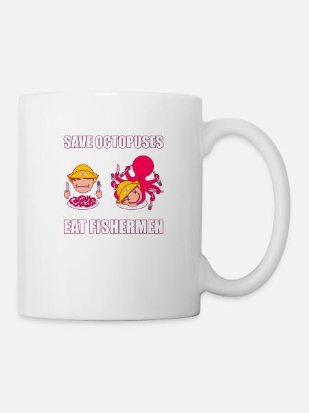 SAVE OCTOPUSES - Mug blanc - blanc