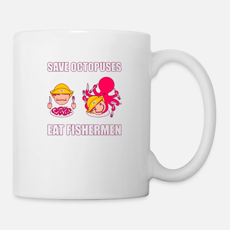 SAVE OCTOPUSES - Mug blanc - blanc