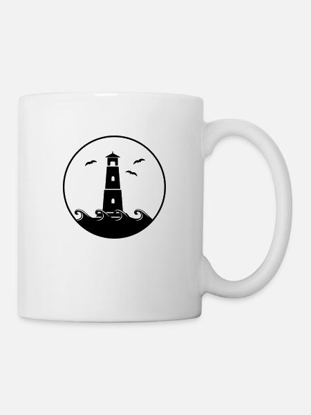 Leuchtturm - Tasse - Weiß