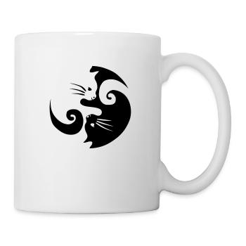 Katzenliebe - Tasse - Weiß - Rechts