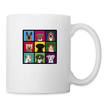 new 3 x 3 dogs - Mug - white - Right