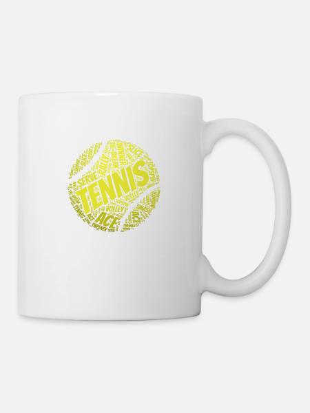 Tennisball Typo-Style - Tasse - Weiß