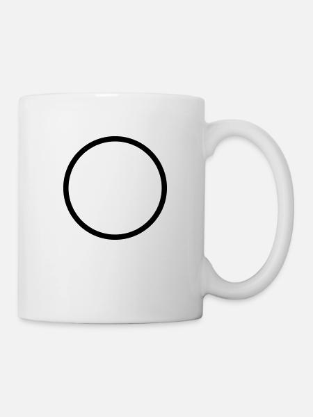 kreis Outline - Tasse - Weiß