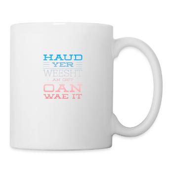 Haud Yer Weesht In red & Blue - Mug - white - Right