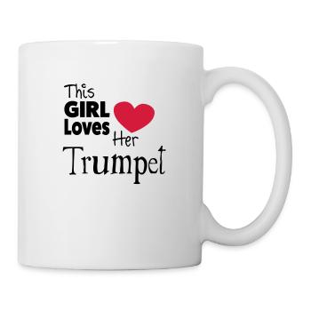 This Girl Loves Her Trumpet - Tasse - Weiß - Rechts