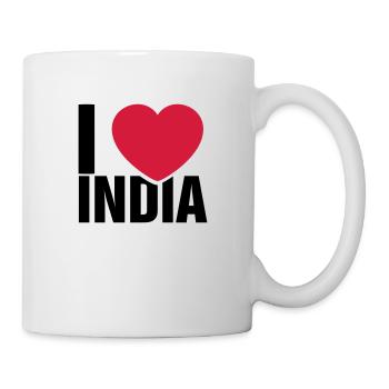 I love India - Tasse - Weiß - Rechts